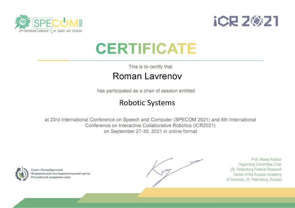 ��������� � �������� ����������� ���������������� ����������������� ������ ������� ������� � XXIII ������������� ����������� '���� � ���������' � VI ������������� ����������� '������������� ��������������� �������������'