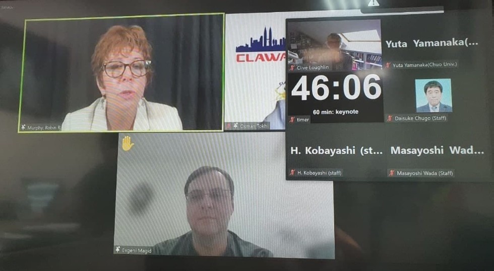 Team of LIRS presented a report at the international robotics conference on Climbing and Walking Robots and the Support Technologies for Mobile Machines Team of LIRS presented a report at the international robotics conference on Climbing and Walking Robots and the Support Technologies for Mobile Machines