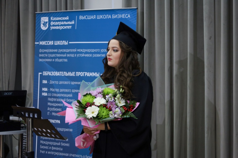 �eremony of delivering diplomas to graduates of master's programs
