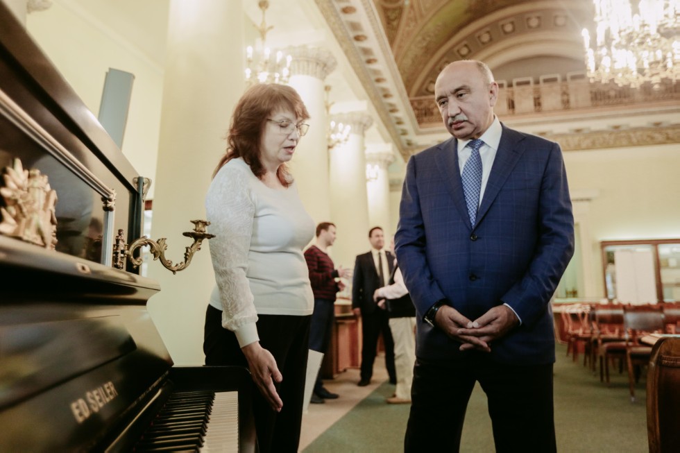 Piano donated to the University's History Museum by Rector Ilshat Gafurov