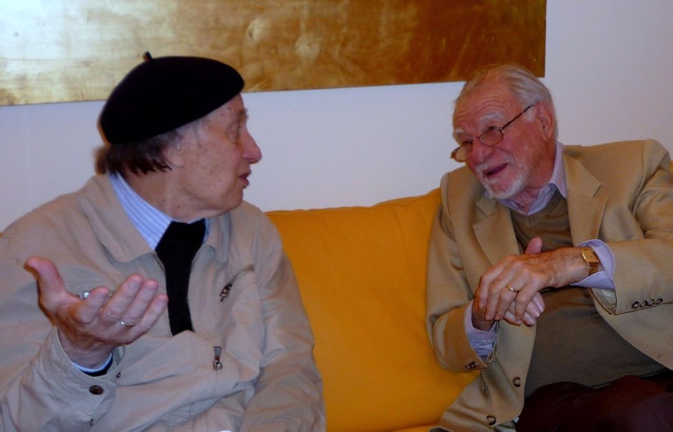 Prof. B.I. Kochelaev and Prof. K.A. Müller, the Nobel Prize winner. Experiments are conducted in Zurich, while a theory is developed in Kazan. Academic collaboration