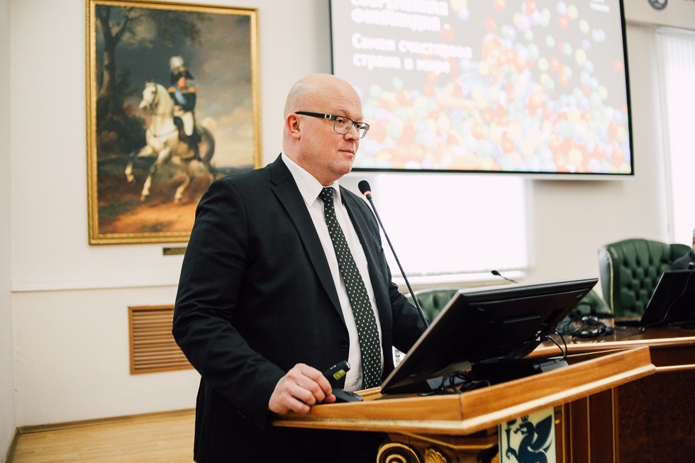 Ambassador of Finland Mikko Hautala lectured about the Finnish concept of happiness at Kazan Federal University ,Finland, Ambassador of Finland