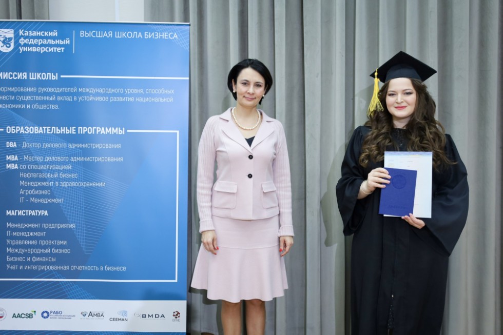 eremony of delivering diplomas to graduates of master's programs