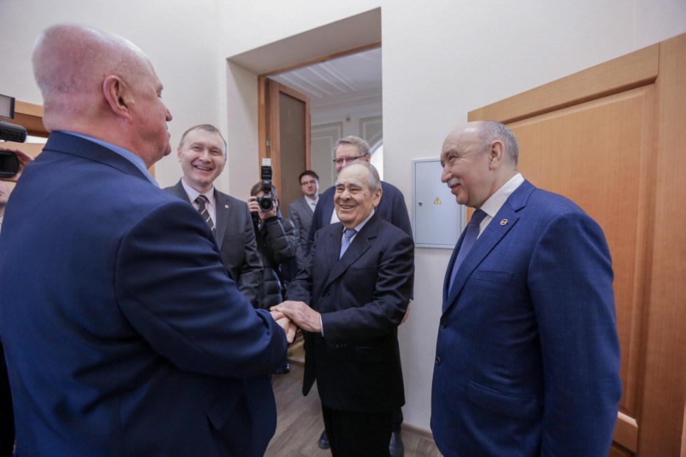 State Counsellor of Tatarstan Mintimer Shaimiev visited Kazan University's teacher education cluster ,State Counsellor of Tatarstan, IPE, IP, IPIC, IIR, teacher education