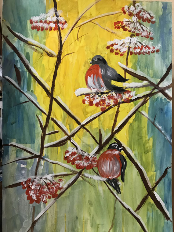 Бикмухаметов-Амир-11-лет Итоги конкурса новогоднего рисунка 'Зимняя сказка'