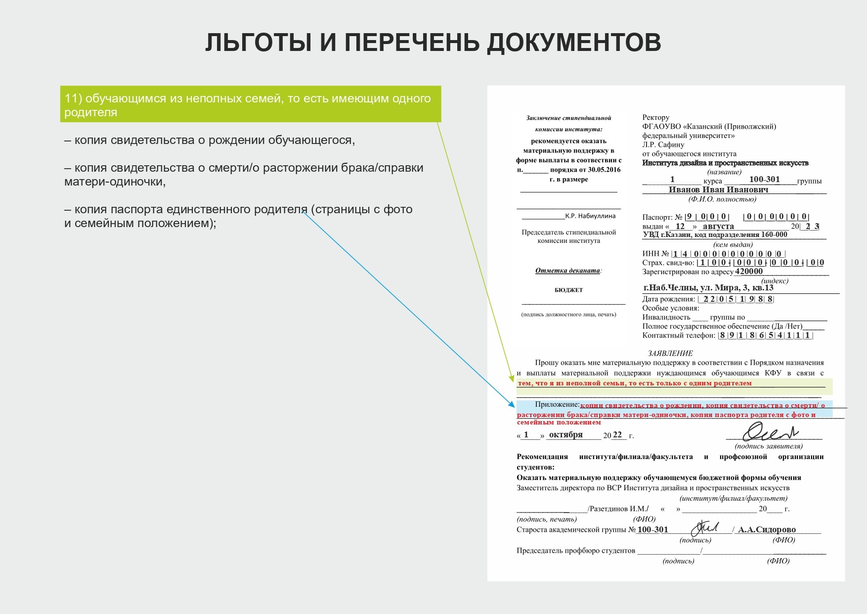 Материальная поддержка Материальная поддержка