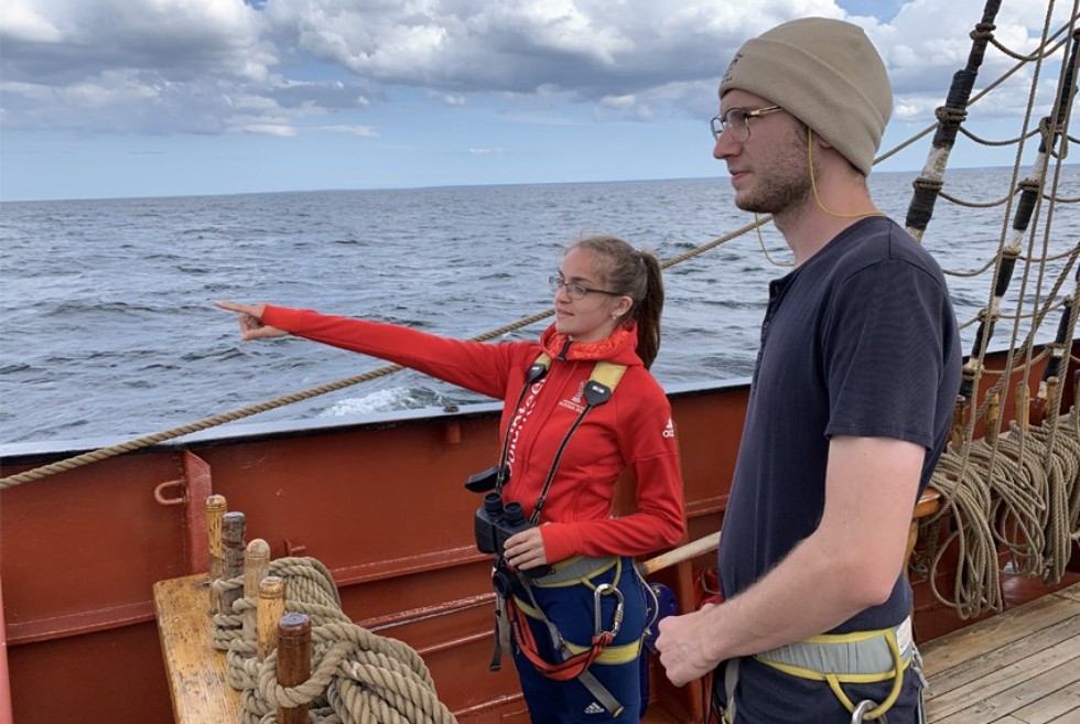 Смена вперёдсмотрящего Студентка кафедры зоологии и общей биологии покоряет Балтийское море