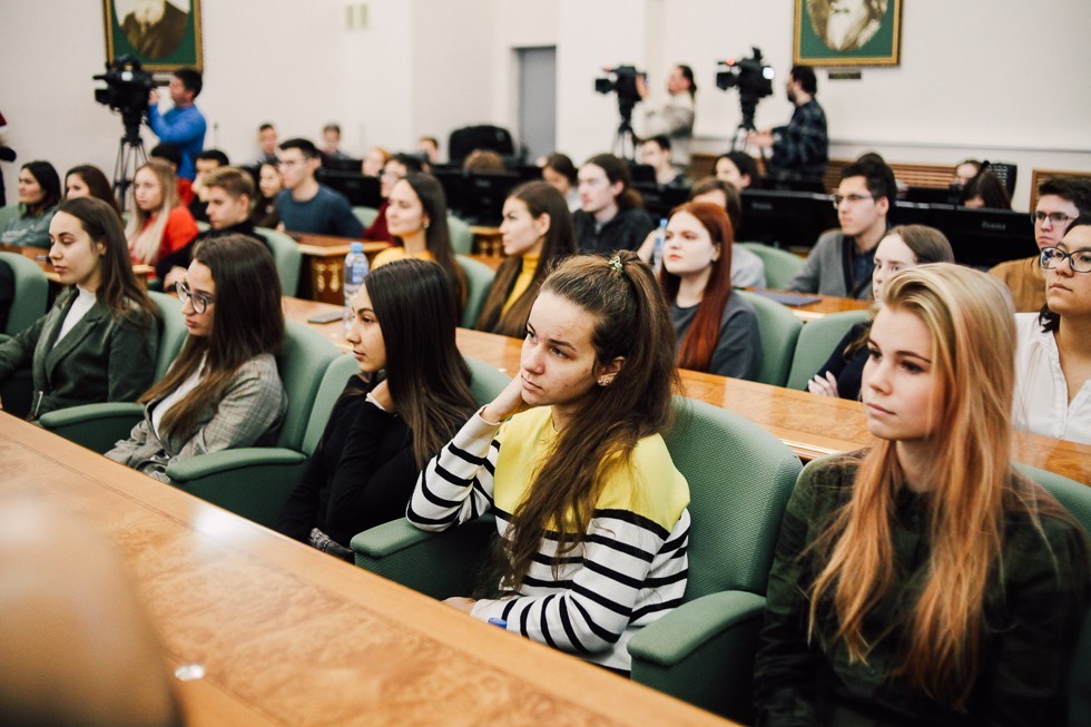 Ambassador of Finland Mikko Hautala lectured about the Finnish concept of happiness at Kazan Federal University ,Finland, Ambassador of Finland