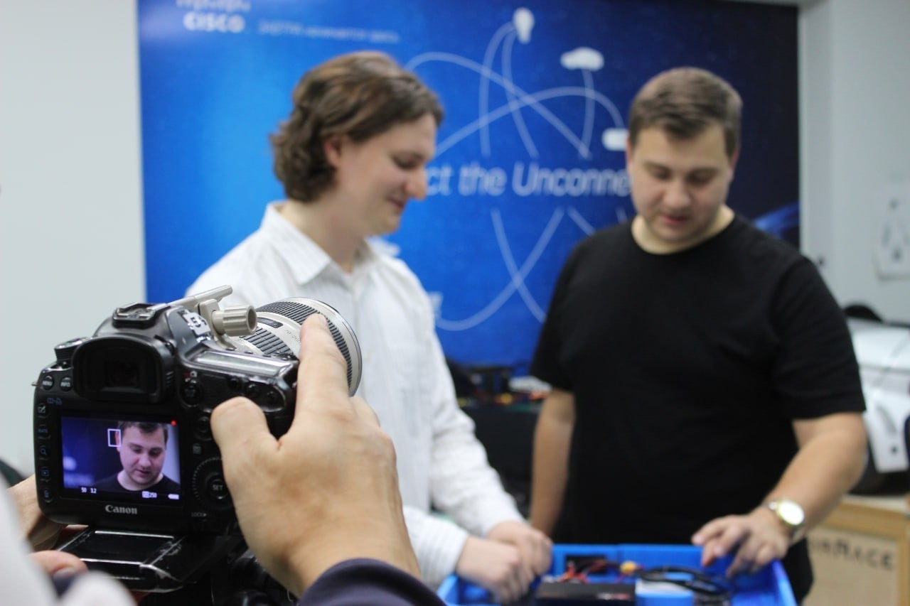 TV channel Russia-1 conducted filming in the Laboratory of Intelligent Robotic Systems ,ITIS, LIRS, robotics