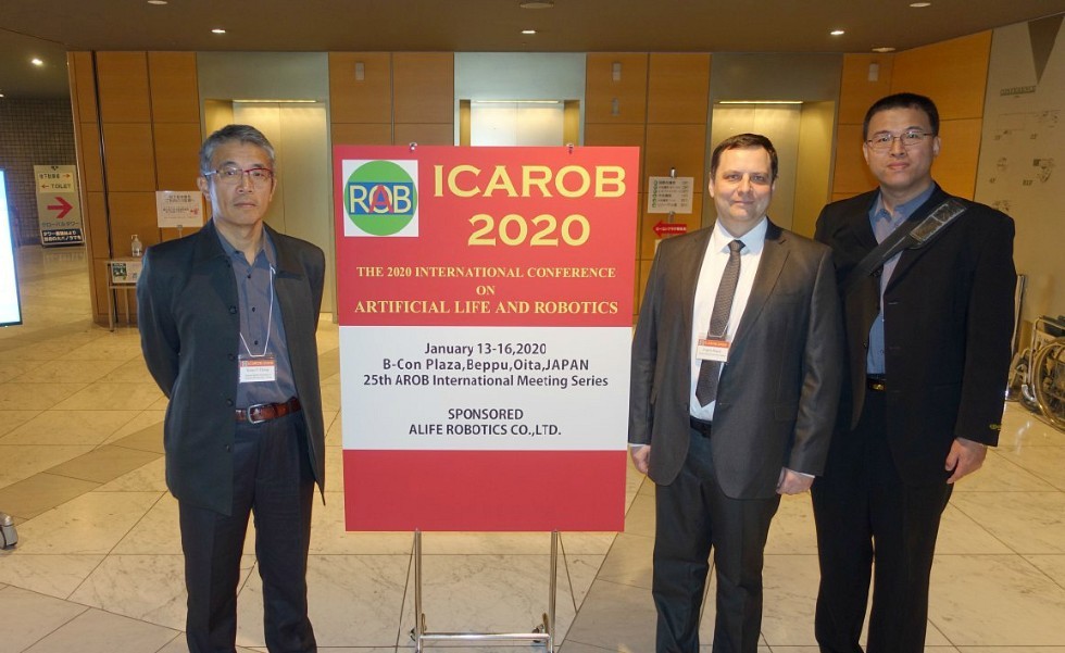 A Head of the Laboratory of intelligent robotic systems gave a talk at the International conference on Artificial Life and Robotics 2020 in Japan ,ICAROB, conference, LIRS, Japan, robotics, artificial life
