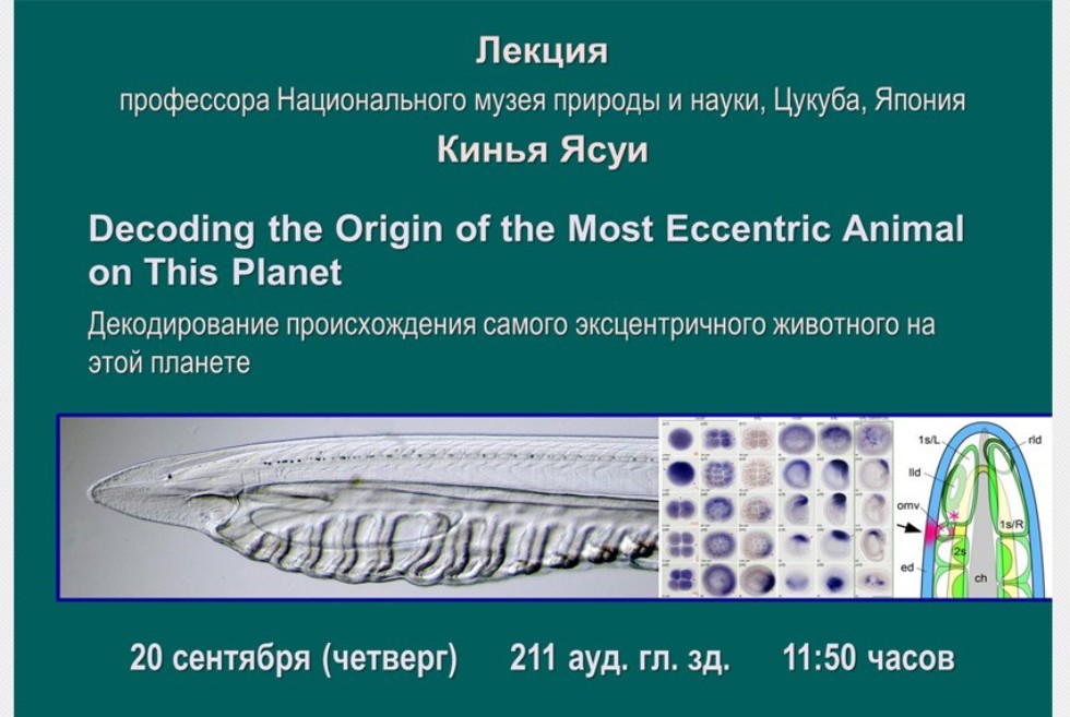 Лекция профессора Кинья Ясуи - профессора Национального музея природы и науки Цукубы, Япония (National Museum of Nature and Science, Tsukuba, Japan) в Институте фундаментальной медицины и биологии 20 сентября 2018 года Лекция профессора Кинья Ясуи - профессора Национального музея природы и науки Цукубы, Япония (National Museum of Nature and Science, Tsukuba, Japan) в Институте фундаментальной медицины и биологии 20 сентября 2018 года