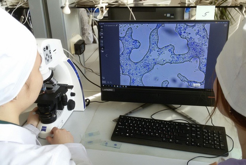 За изучением микрофлоры на цифровом микроскопе На кафедре зоологии и общей биологии ИФМиБ оценили возможностимикроскопов Carl Zeiss Microscopy GmbH со спецификацией для цифровой микроскопии