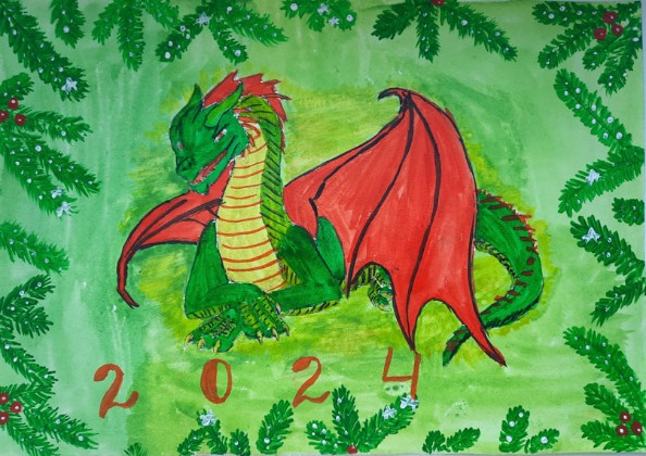 Мухитова-Азалия-14л Итоги конкурса новогоднего рисунка 'Зимняя сказка'