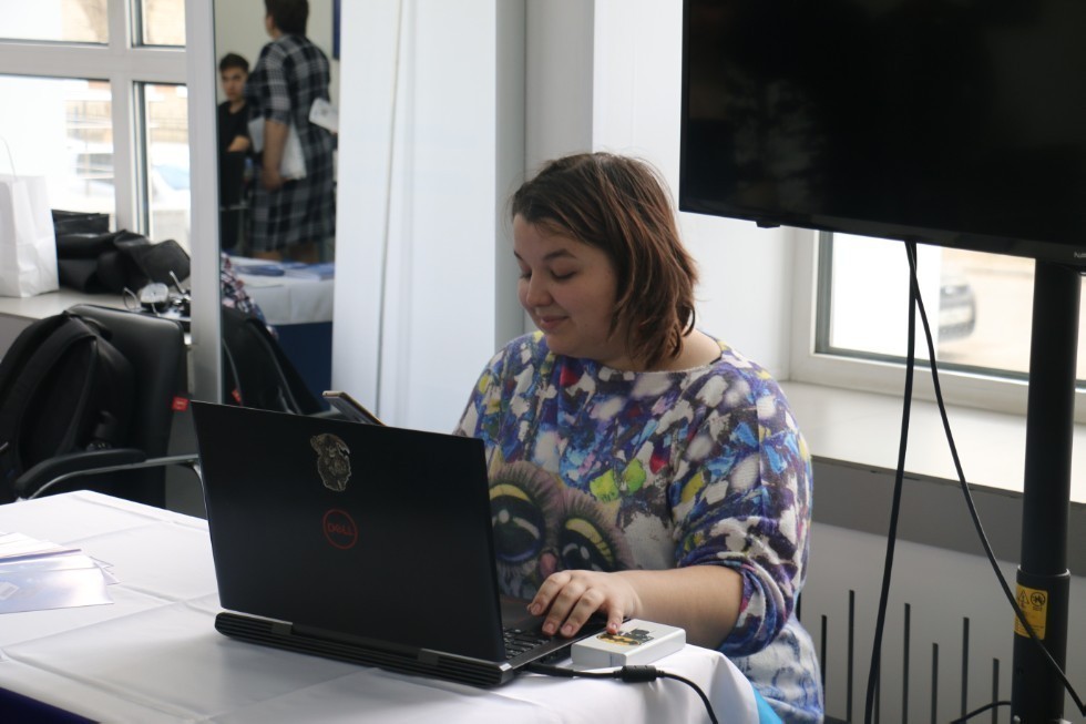 Employees of the Laboratory of Intelligent Systems gave a talk about robotics to applicants of the Kazan College of Information Technologies and Communications ,LIRS, ITIS, robotics, vacancy fair