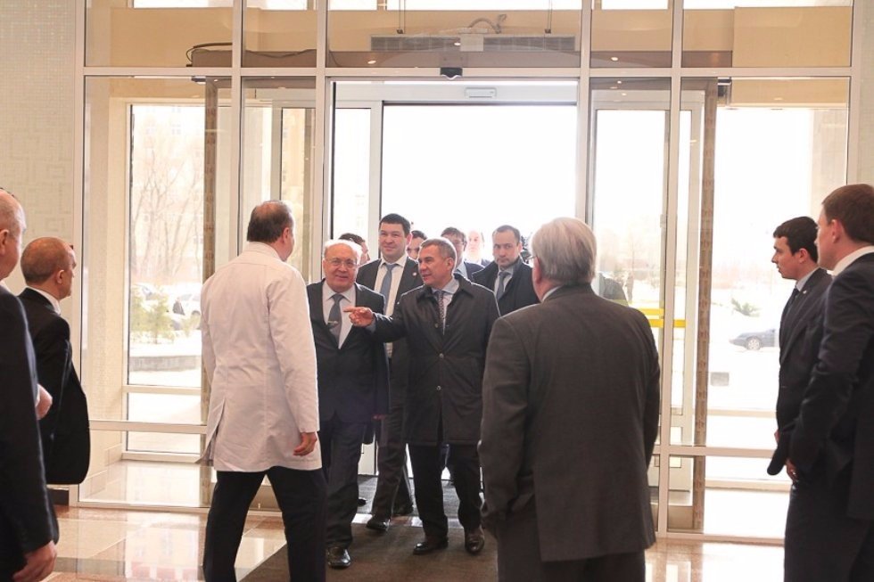 President of Tatarstan Rustam Minnikhanov and Rector Ilshat Gafurov at Moscow State University