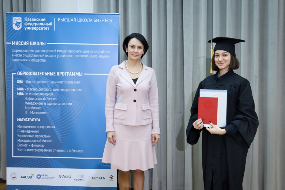 �eremony of delivering diplomas to graduates of master's programs