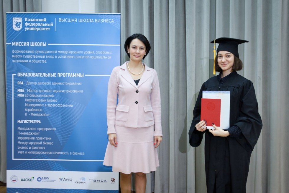 eremony of delivering diplomas to graduates of master's programs