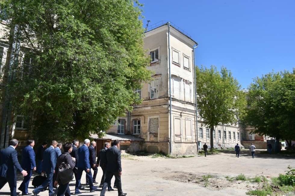 President of Tatarstan Rustam Minnikhanov inspected on-campus renovation and construction works ,President of Tatarstan, University Clinic, IIR, PFIS