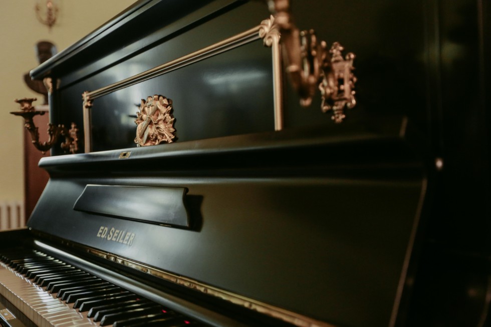 Piano donated to the University's History Museum by Rector Ilshat Gafurov ,Seiler, piano, benefactor, donation