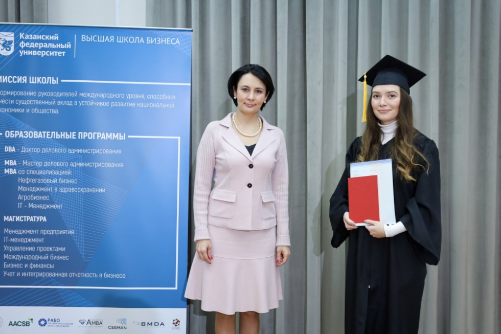 eremony of delivering diplomas to graduates of master's programs