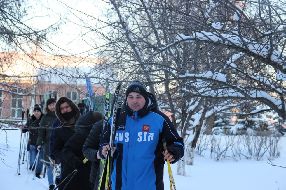 В Елабужском институте состоялось Первенство по лыжным гонкам среди студентов на призы Деда Мороза ,Елабужский институт КФУ