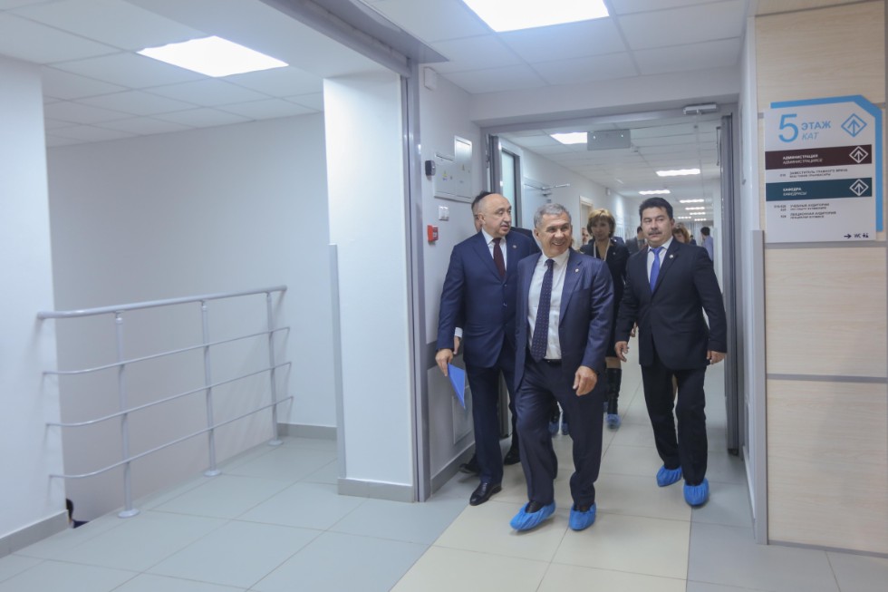 President of Tatarstan Rustam Minnikhanov visited the opening ceremony of the University Clinic's outpatient facility