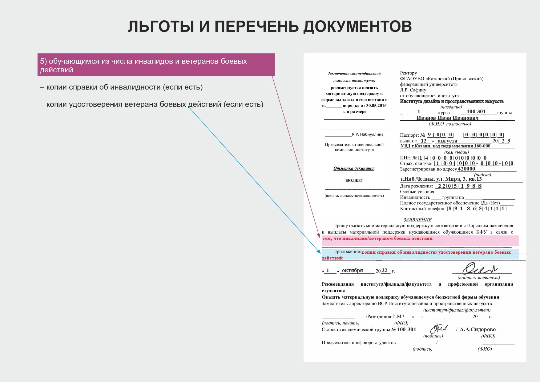 Материальная поддержка Материальная поддержка
