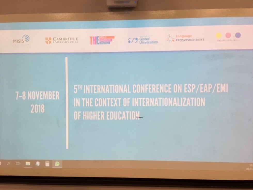 EMI/EAP/ESP in the Context of Internationalization of Higher Education ,English for Special and Academic Purposes and the English as the medium of instruction in the Context of Internationalization of Higher Education