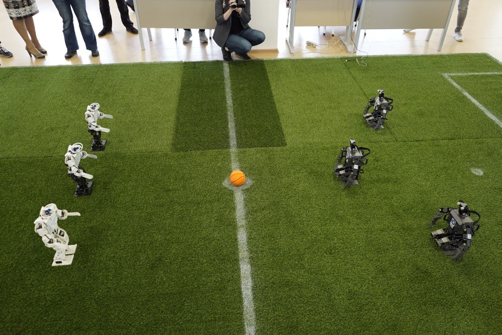 Robot football match held between two Kazan University teams to celebrate FIFA World Cup