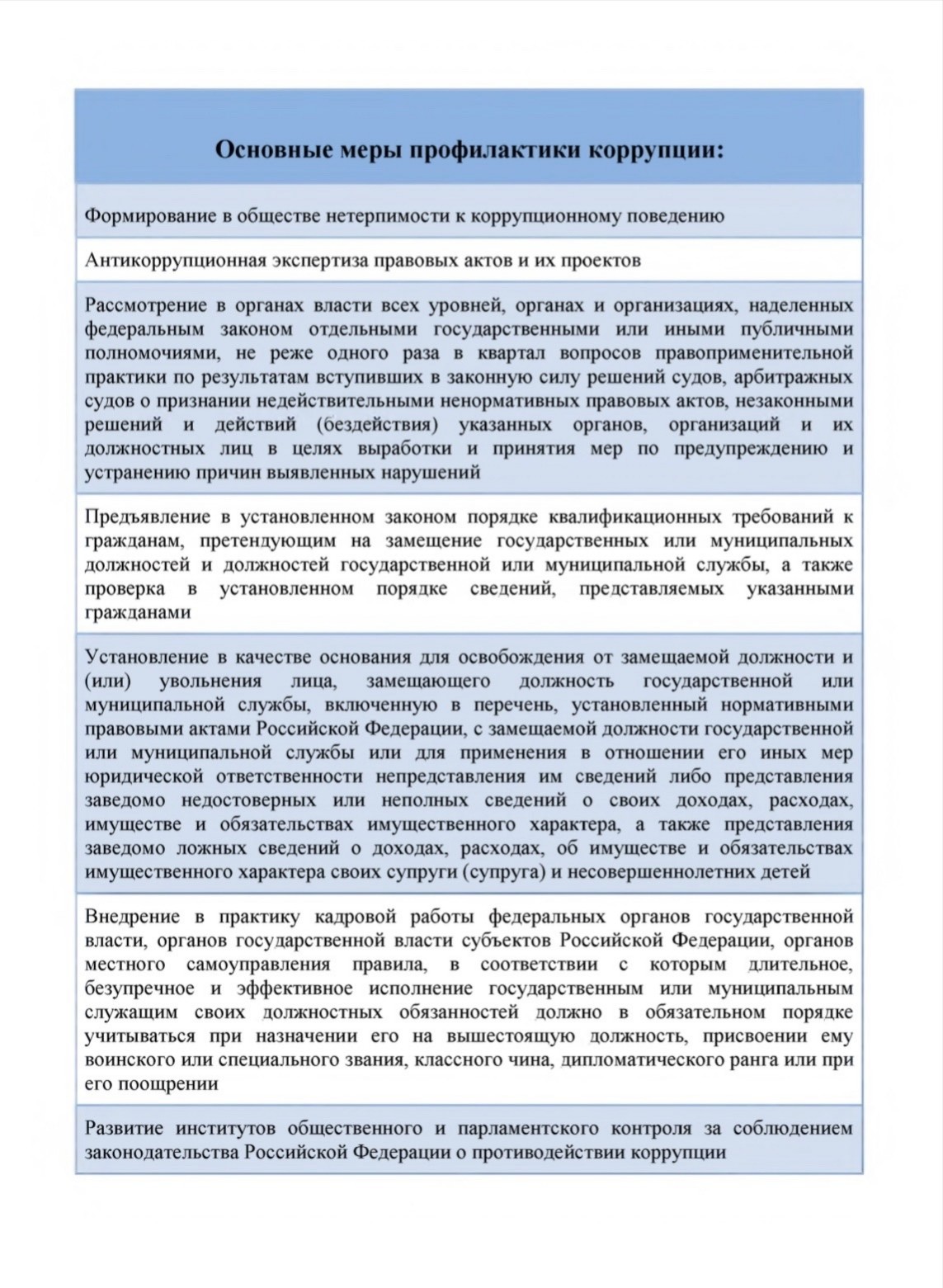 Профилактика коррупции Профилактика коррупции