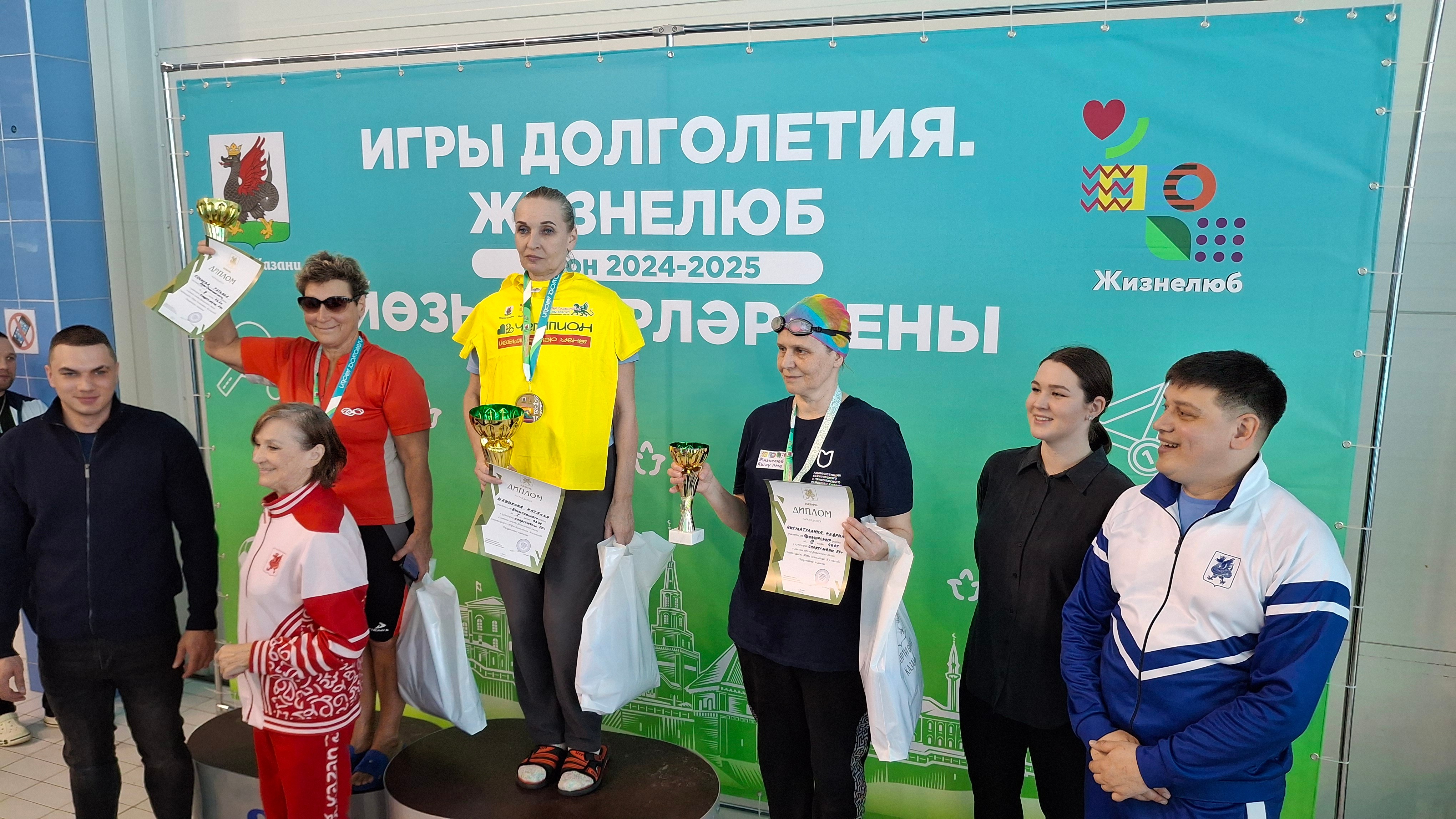 Сборная команда ветеранов КФУ Вахитовского района заняла 1 место по плаванию Сборная команда ветеранов КФУ Вахитовского района заняла 1 место по плаванию