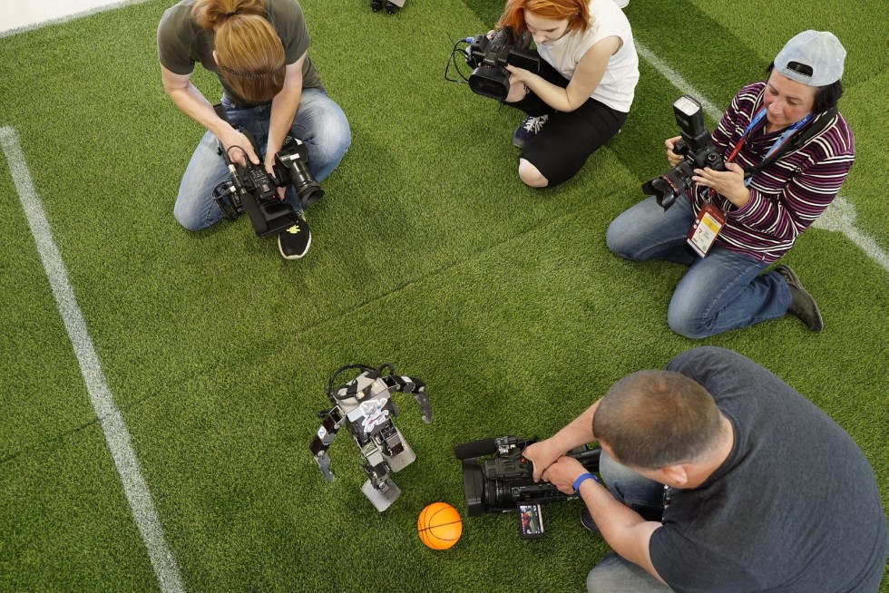 Robot football match held between two Kazan University teams to celebrate FIFA World Cup