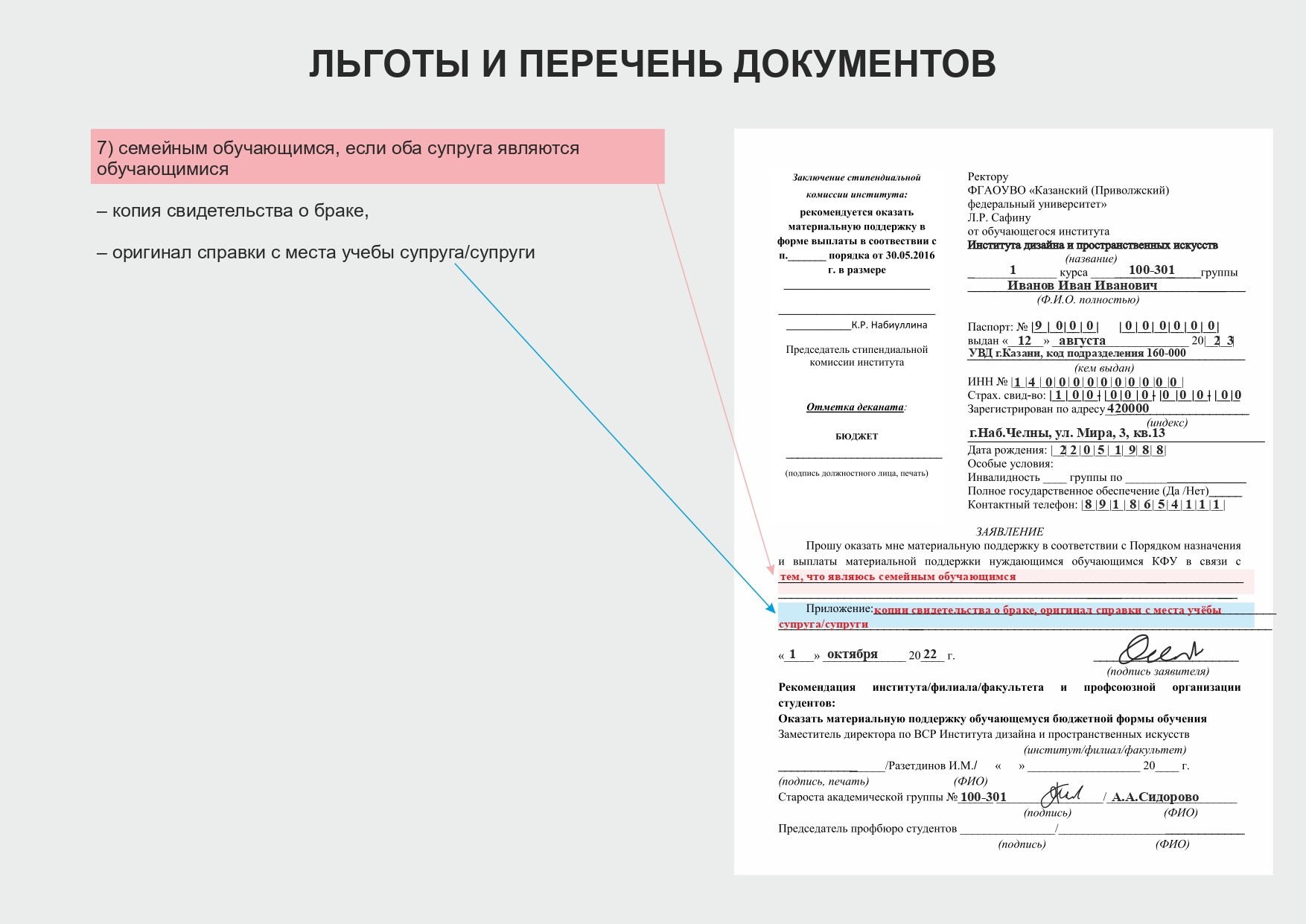 Материальная поддержка Материальная поддержка