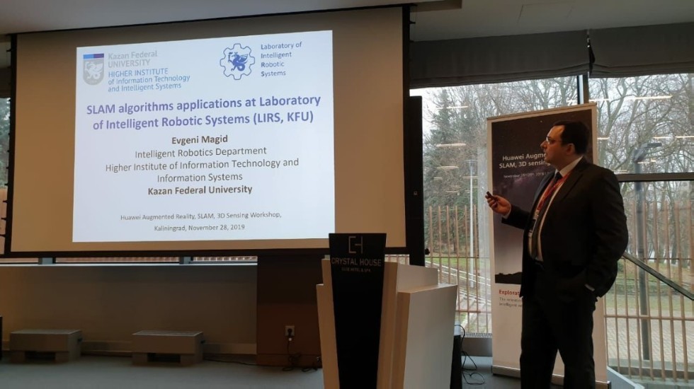 A professor of the Laboratory of intelligent robotic systems took part at the international workshop of Huawei 2019 in Kaliningrad ,Huawei, workshop, LIRS, robotics