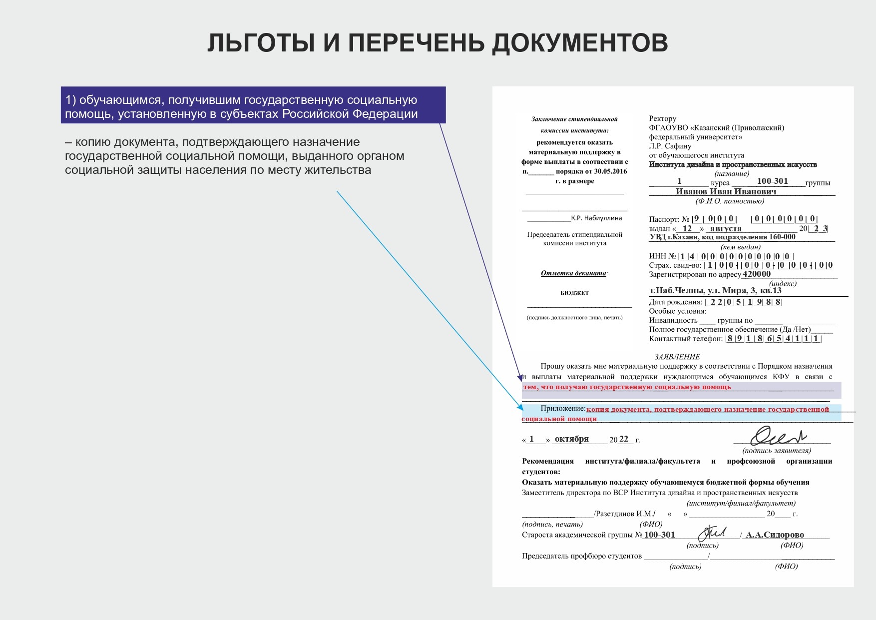 Материальная поддержка Материальная поддержка