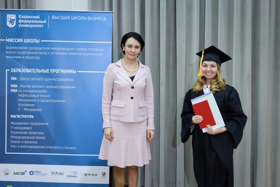 �eremony of delivering diplomas to graduates of master's programs