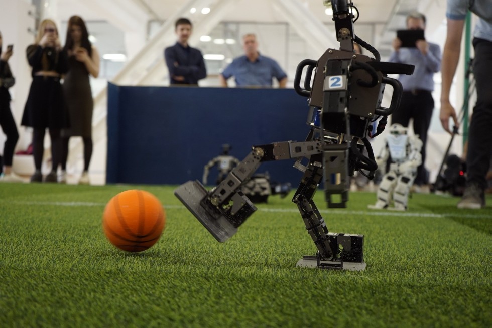 Robot football match held between two Kazan University teams to celebrate FIFA World Cup