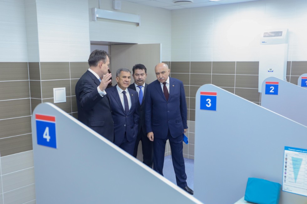 President of Tatarstan Rustam Minnikhanov visited the opening ceremony of the University Clinic's outpatient facility ,University Clinic, outpatient, renovation, President of Tatarstan