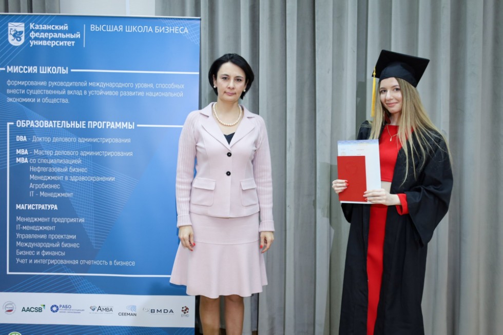 eremony of delivering diplomas to graduates of master's programs