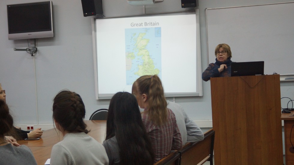 On February 13, the popular science lecture 'Linguistics and Country Studies: Mentality, Language, Culture' was delivered by Lyudmila Svirina, an associate professor in the Department of Linguistic and Intercultural Communication