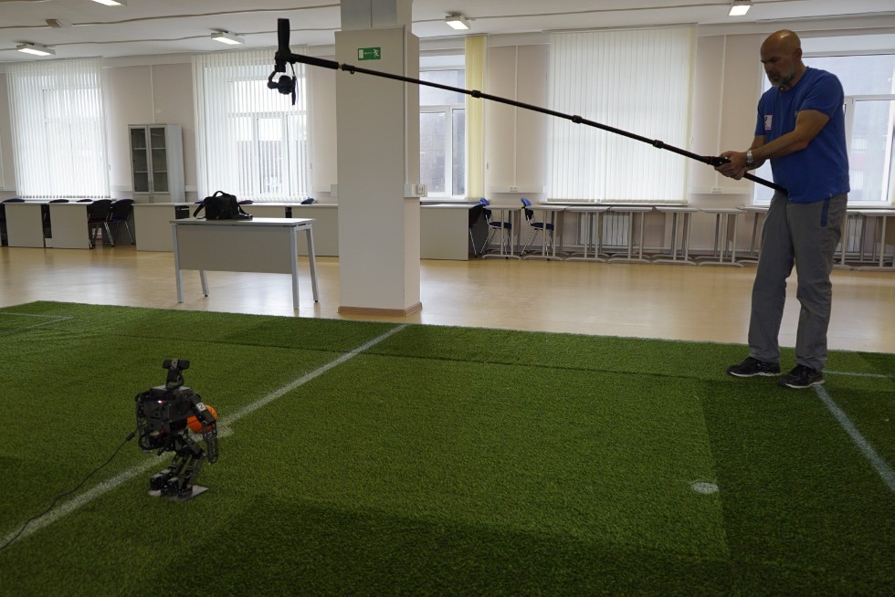 Robot football match held between two Kazan University teams to celebrate FIFA World Cup