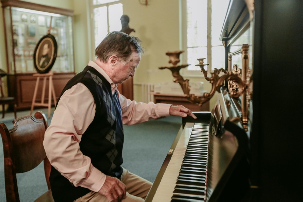 Piano donated to the University's History Museum by Rector Ilshat Gafurov