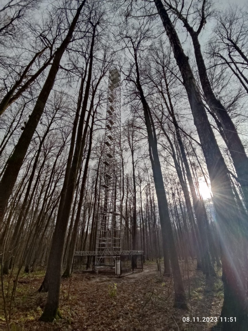 Мачта Layher 40 м для установки исследовательских приборов Мачта Layher 40 м для установки исследовательских приборов