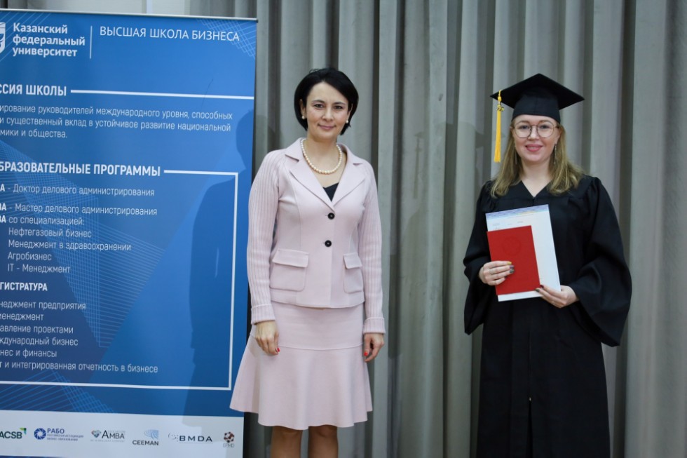 eremony of delivering diplomas to graduates of master's programs