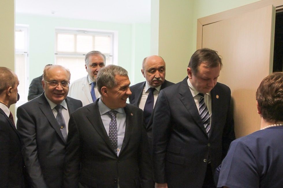 President of Tatarstan Rustam Minnikhanov and Rector Ilshat Gafurov at Moscow State University