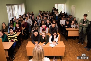 Собрание со студентами Экономического отделения ,НЧИ КФУ,собрание, первокурсники